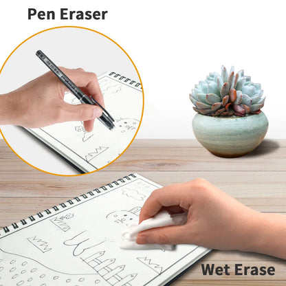 Reusable Eco-Friendly Smart Notebook (With Pen & Cloth)